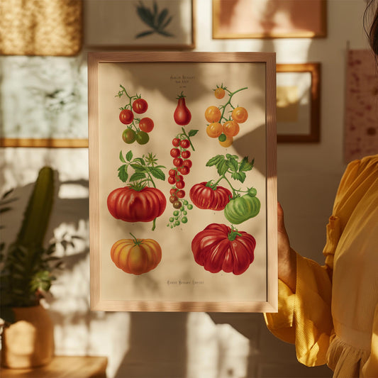 Tomatoes Chart Botanical Poster