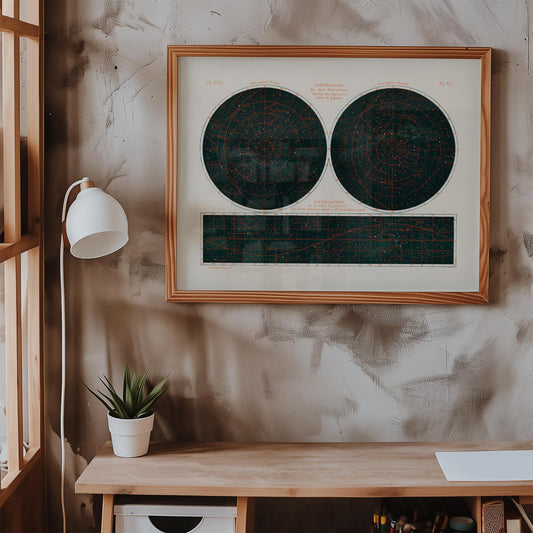 Night Sky Constellations Astronomical Chart