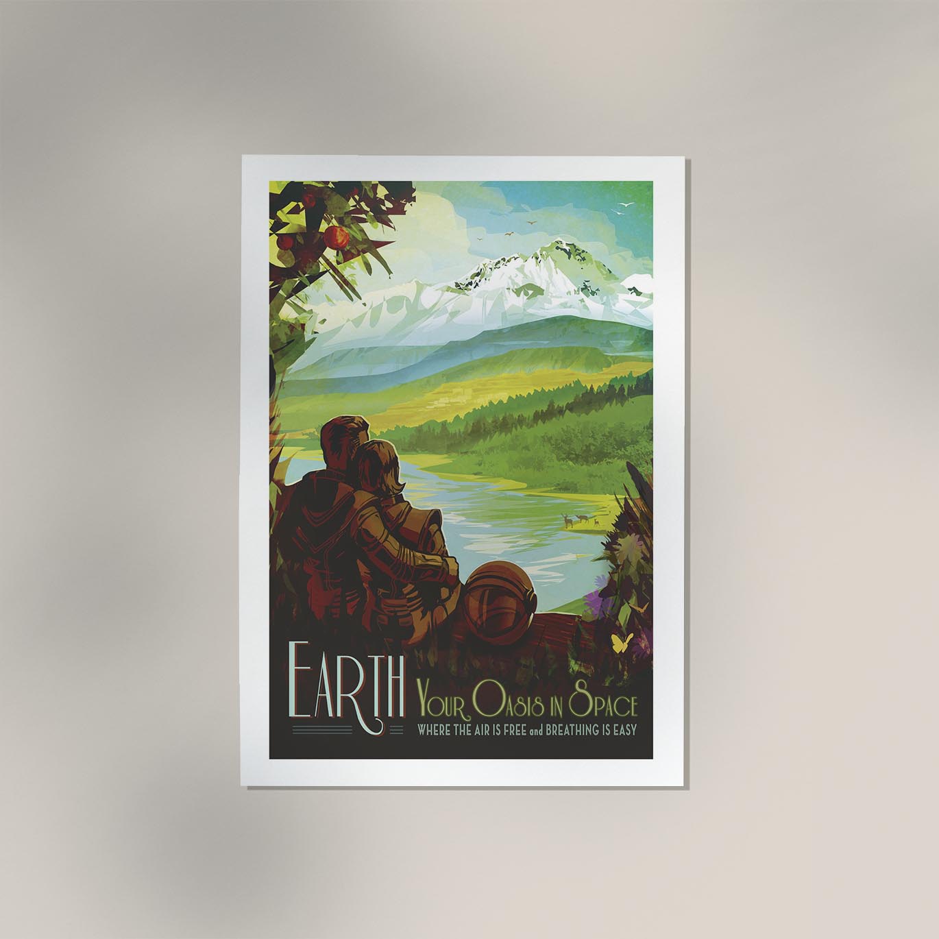 Oasis in Space Vintage Poster