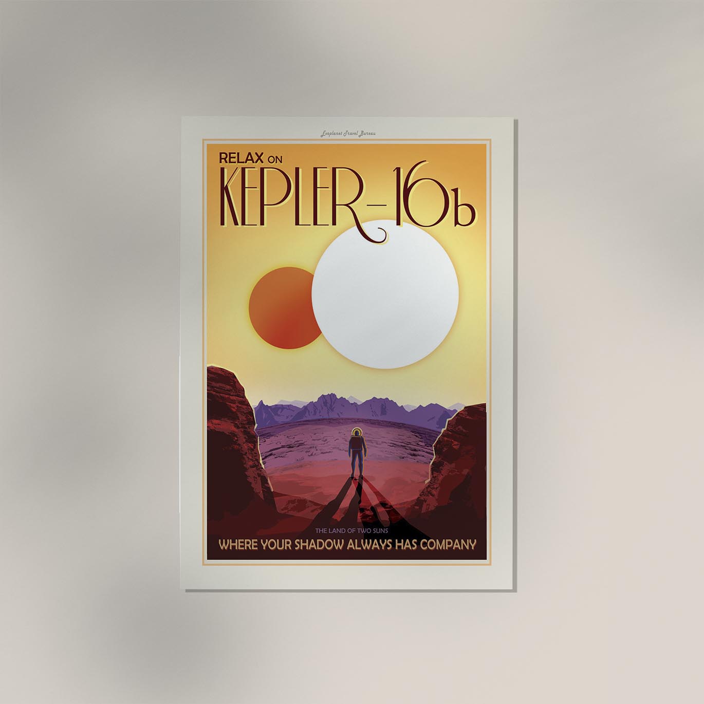 Two Suns Space Poster