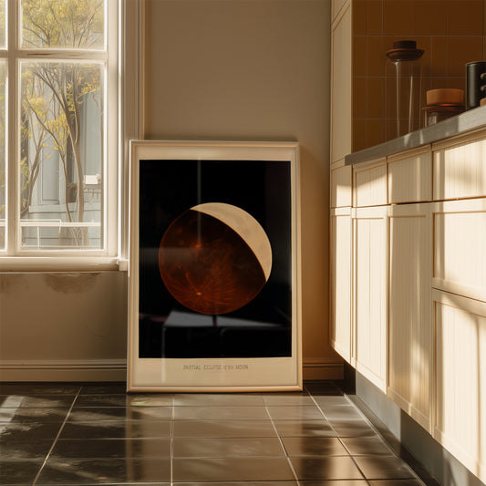 Lunar Eclipse Astronomical Illustration