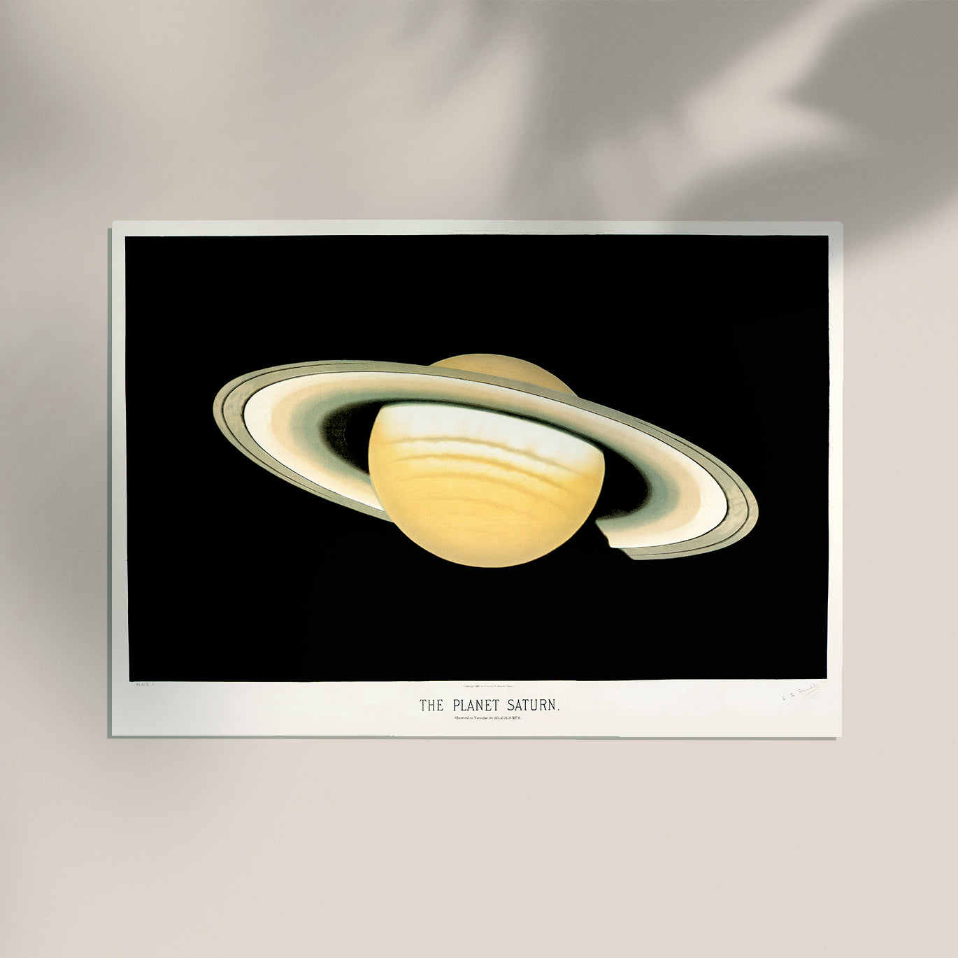 Saturn by Trouvelot Astronomical Poster