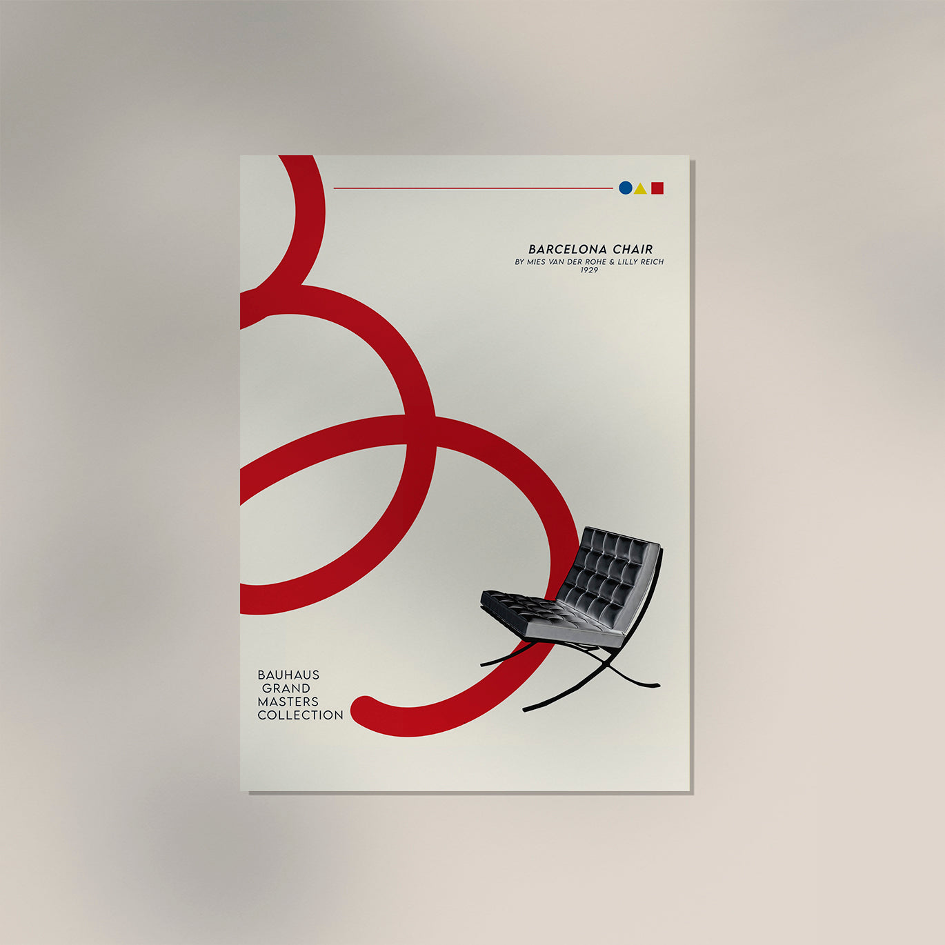 Barcelona Chair by Bauhaus Masters Art Poster