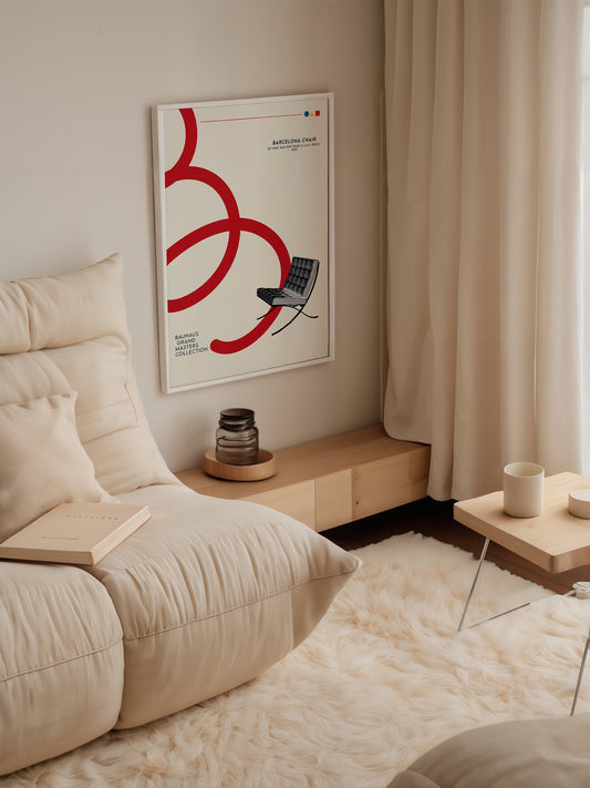 Barcelona Chair by Bauhaus Masters Art Poster