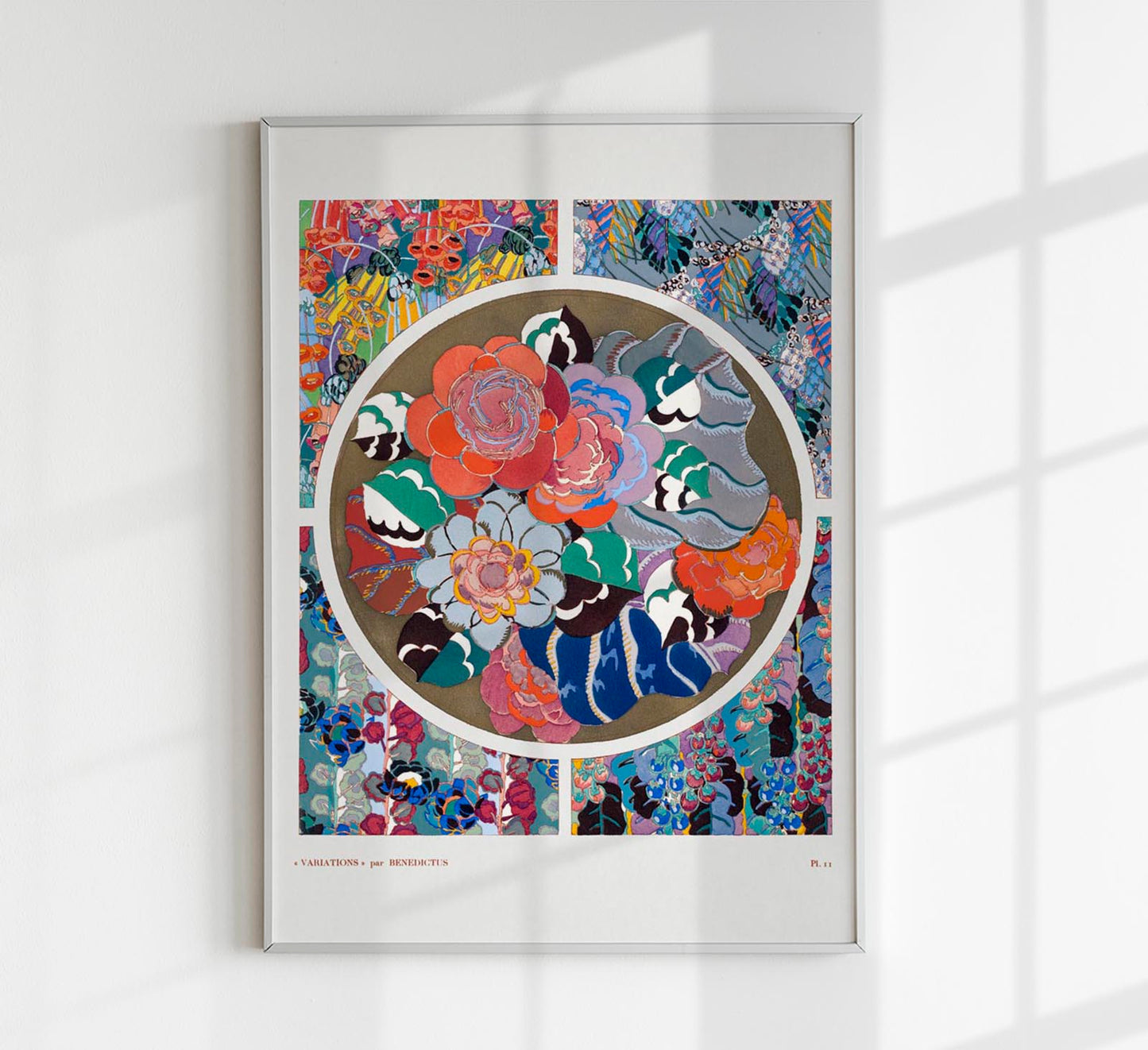 Flower art deco pattern n. 11 by Édouard Bénédictus