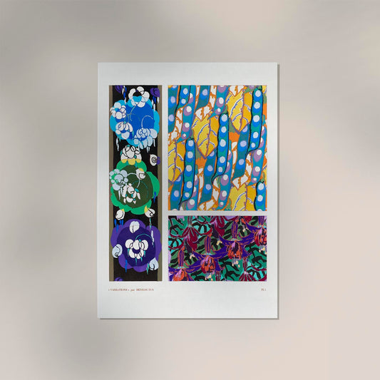 Colorful vintage art deco pattern n. 5 by Édouard Bénédictus