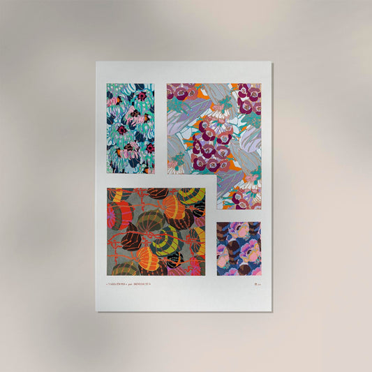 Colorful vintage art deco pattern n. 10 by Édouard Bénédictus