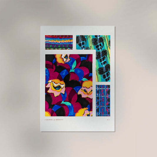Colorful vintage art deco pattern n. 13 by Édouard Bénédictus