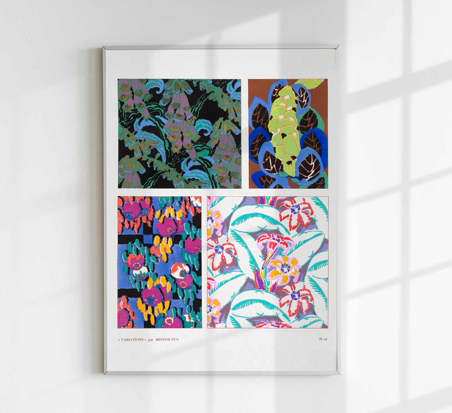 Floral vintage art deco pattern n. 18 by Édouard Bénédictus