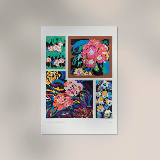 Flower vintage art deco pattern n. 3 by Édouard Bénédictus