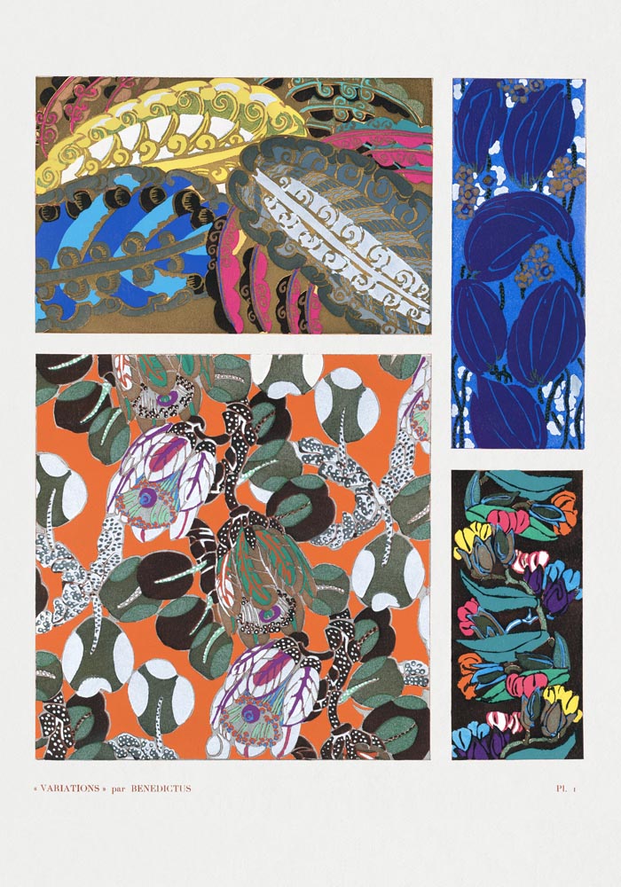 Vintage art deco pattern n. 1 by Édouard Bénédictus