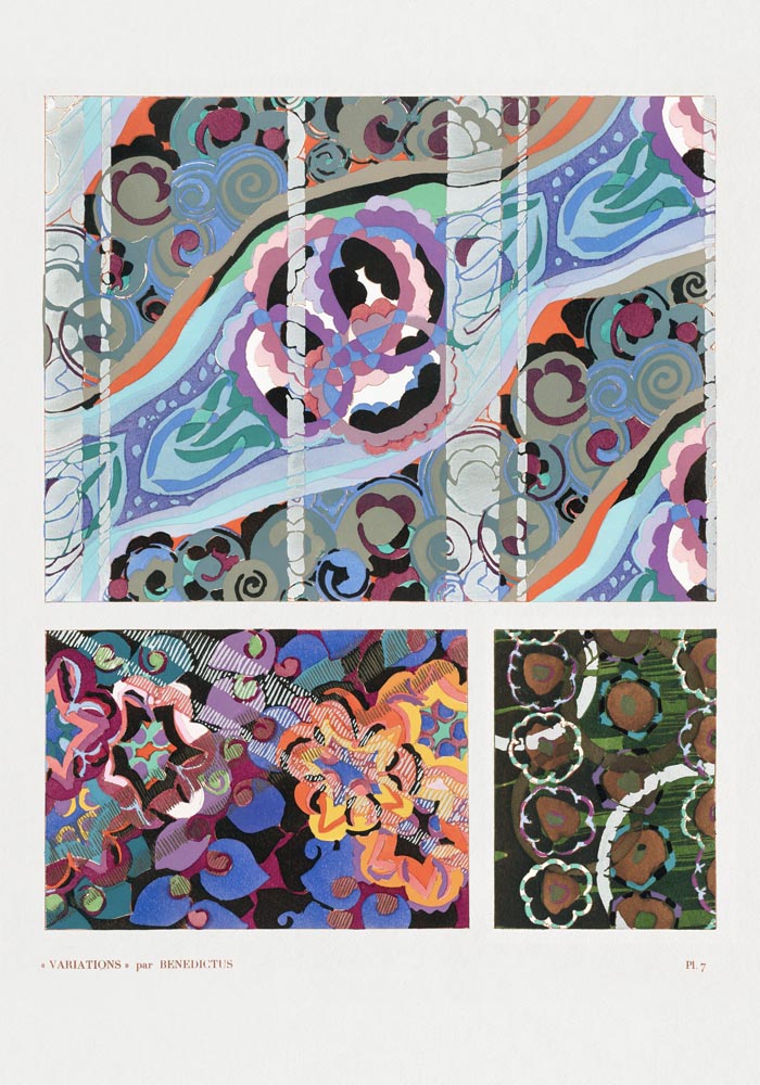 Vintage art deco pattern n. 7 by Édouard Bénédictus