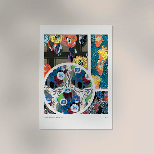 Vintage floral art deco pattern n. 2 by Édouard Bénédictus