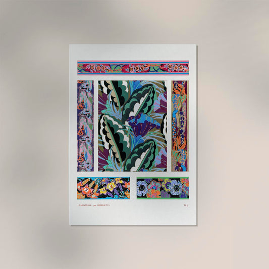 Vintage geometric floral motifs n. 4 by Édouard Bénédictus