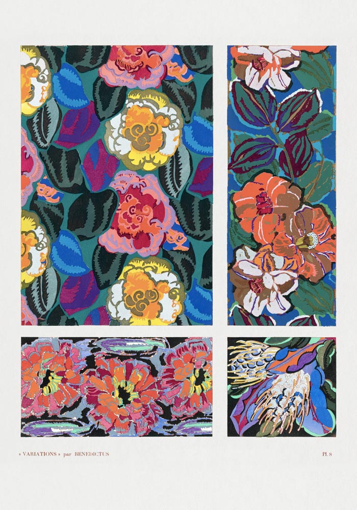 Vintage geometric floral motifs n. 8 by Édouard Bénédictus