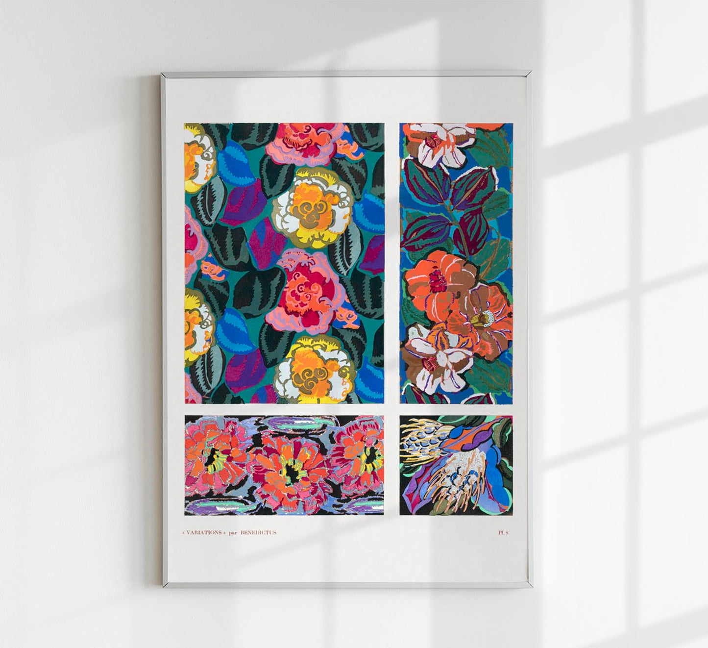 Vintage geometric floral motifs n. 8 by Édouard Bénédictus