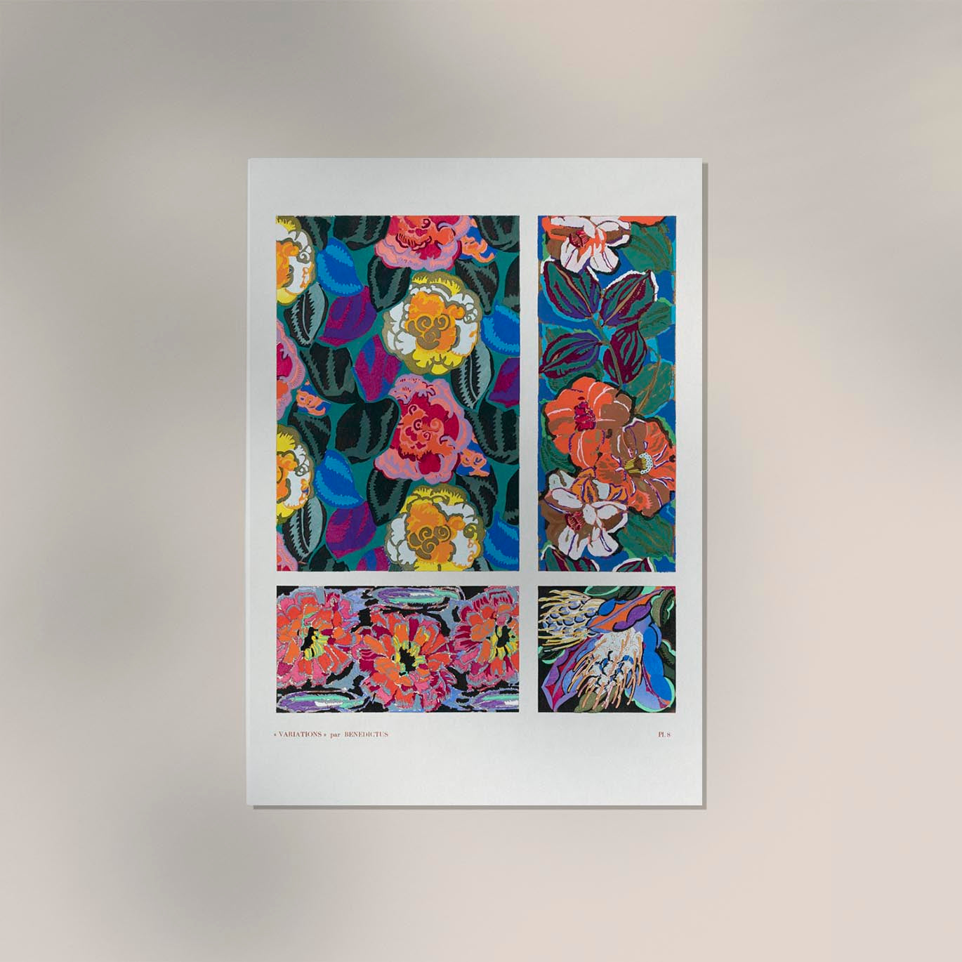 Vintage geometric floral motifs n. 8 by Édouard Bénédictus