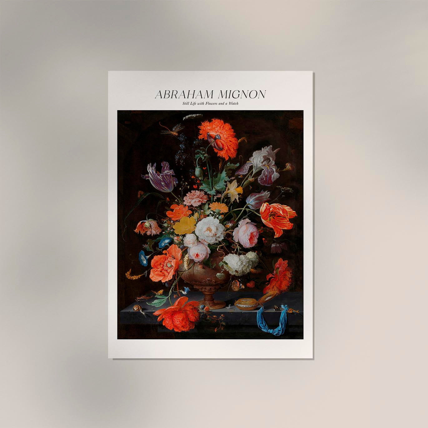 Flowers by Abraham Mignon Poster