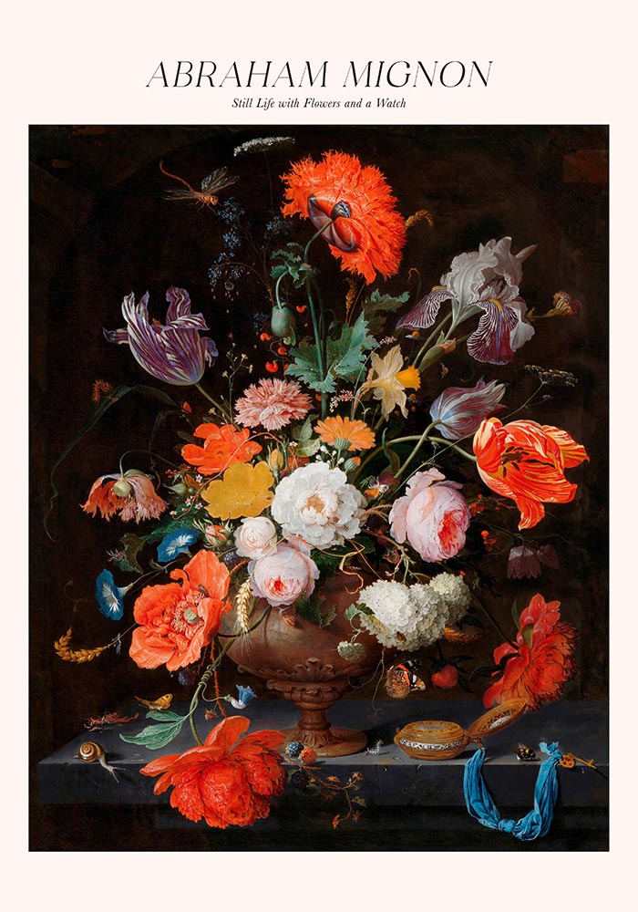 Flowers by Abraham Mignon Poster