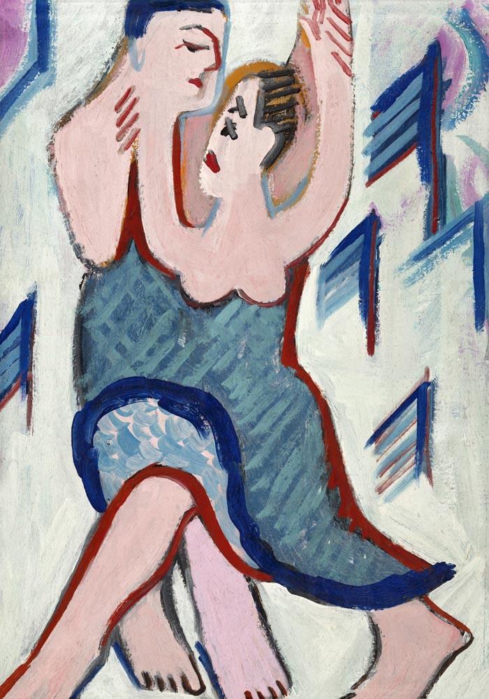 Dancing Couple in the Snow by Ernst Kirchner