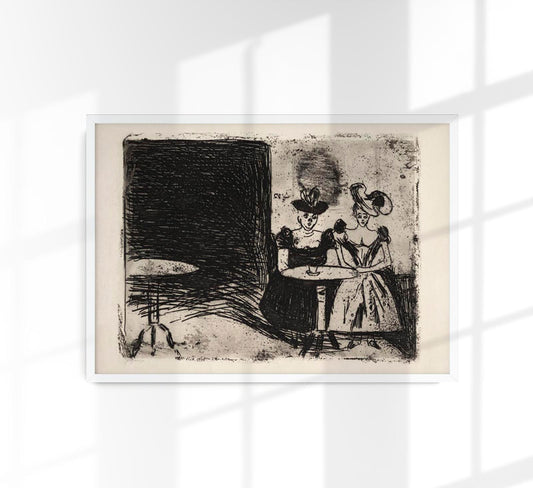 Edvard Munch Night Café Art Poster