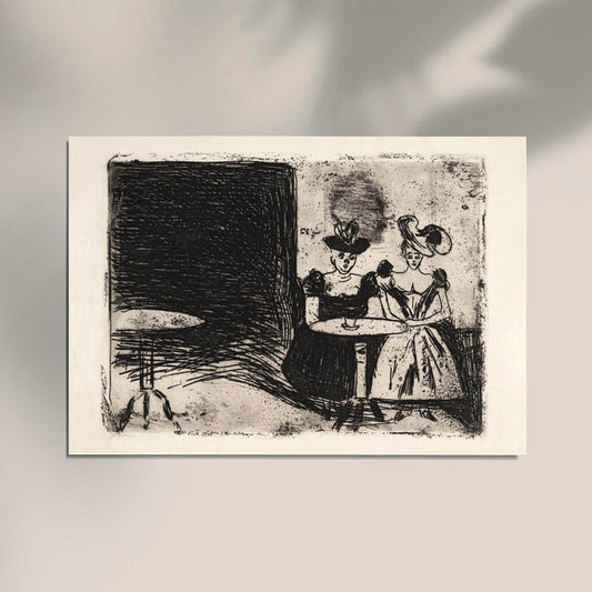 Edvard Munch Night Café Art Poster