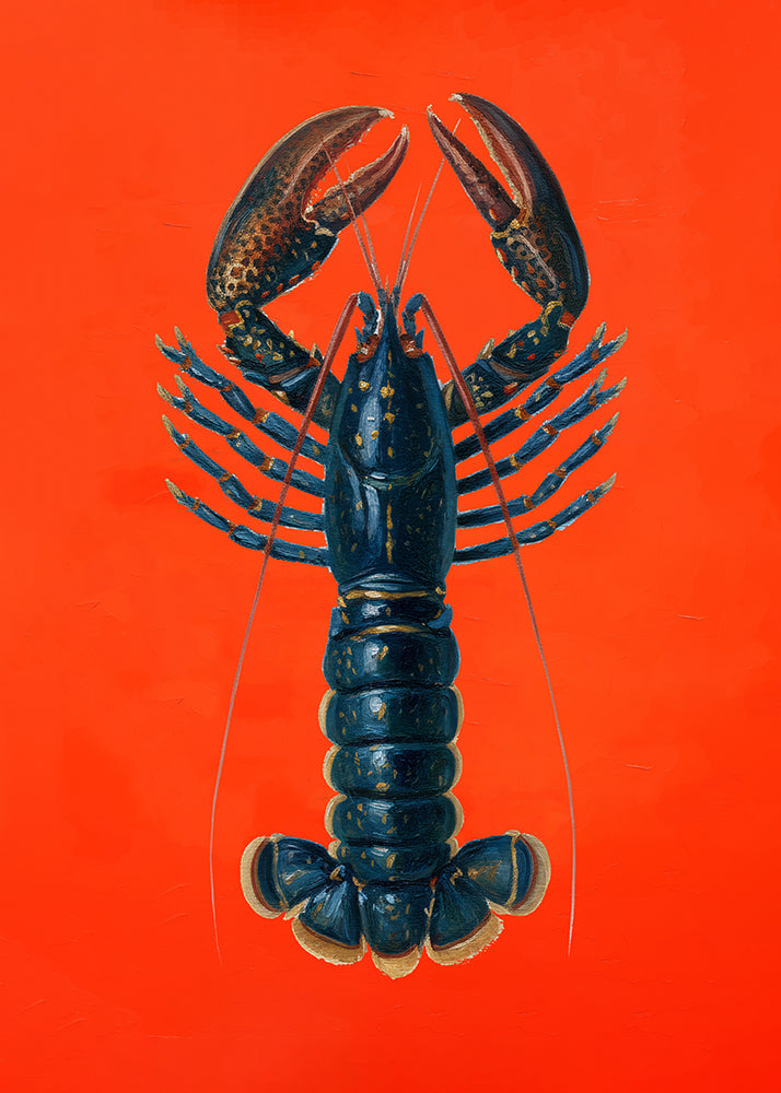 Lobster in Red Art Print
