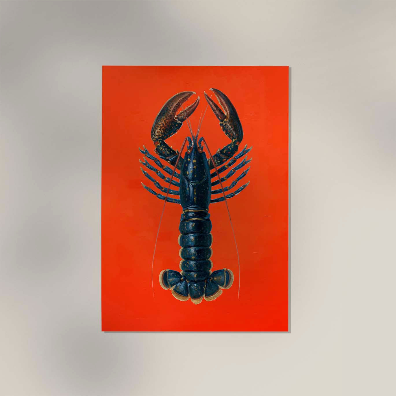 Lobster in Red Art Print