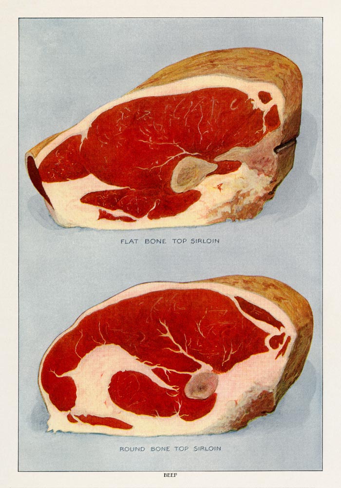 Beef Flat Bone Vintage Poster