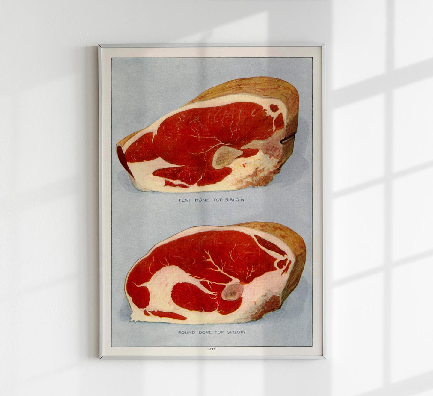Beef Flat Bone Vintage Poster
