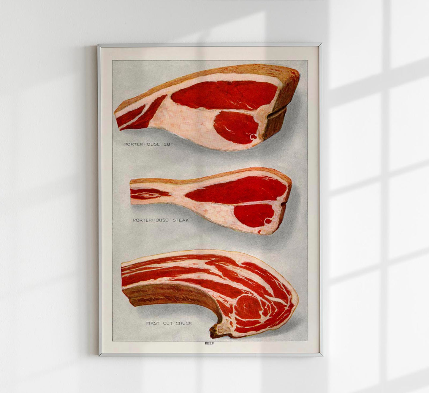 Beef 3 Pieces Steak Poster