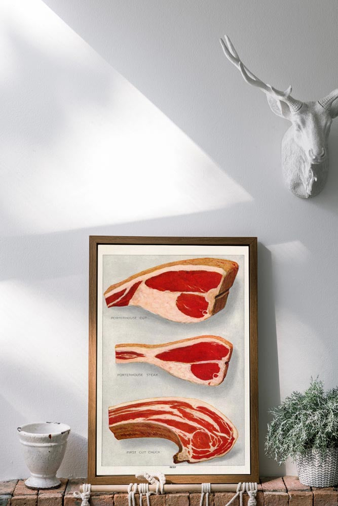 Beef 3 Pieces Steak Poster