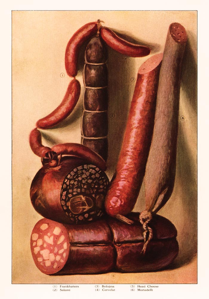 Vintage Sausages Poster