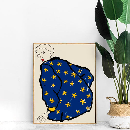 Blue Pullover Art Print