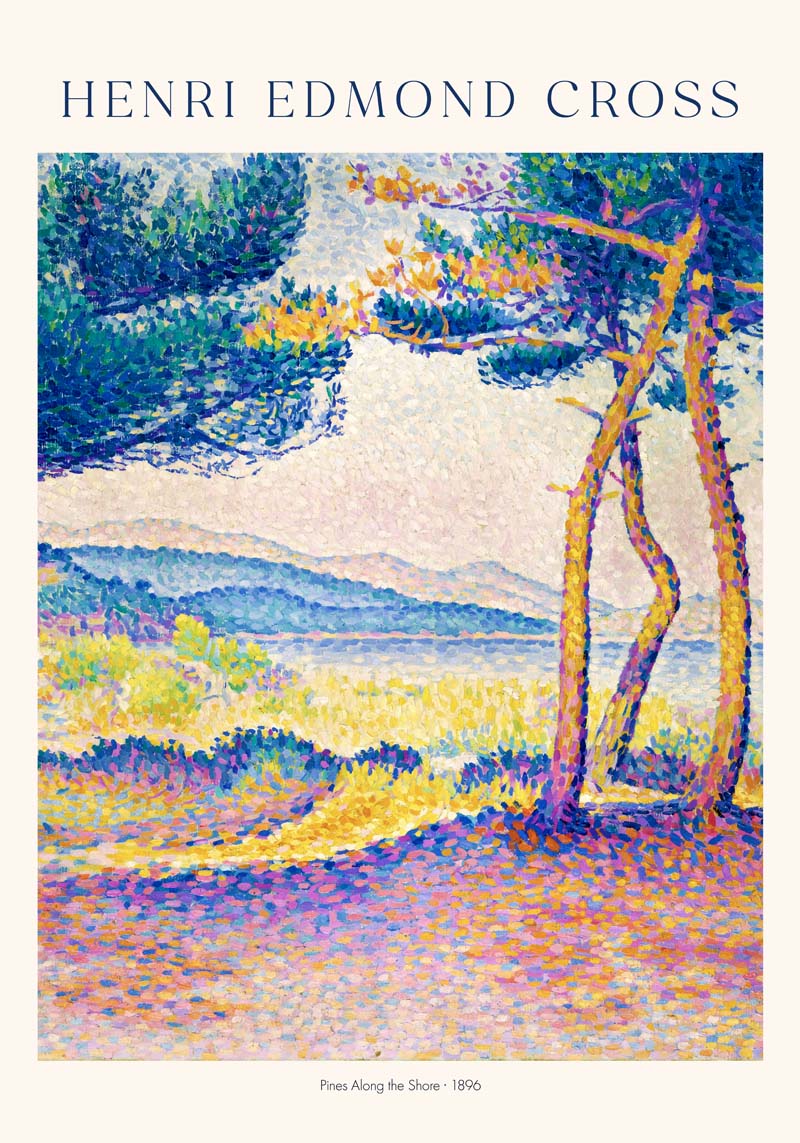 Pines Along the Shore by Henri Edmond Cross Exhibition Poster