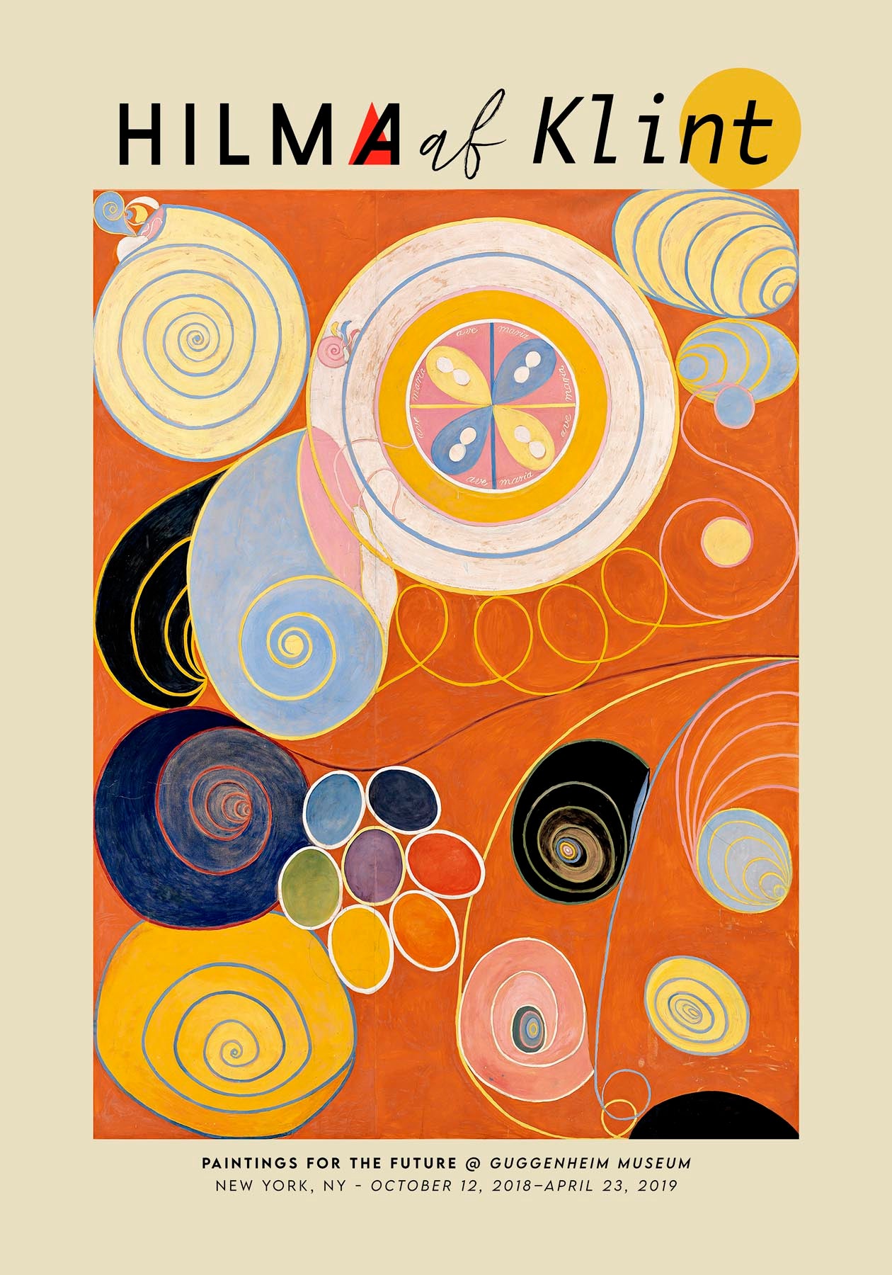 Hilma Af Klint Exhibition Poster The Ten Largest Nr 3