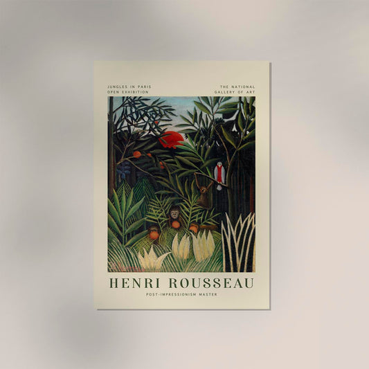 Monkeys and Parrot Rousseau Exhibition Poster