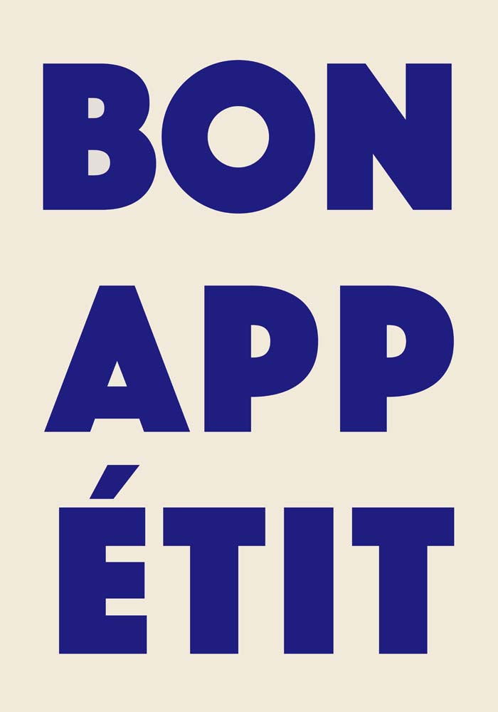 Bon Appétit Blue Art Print