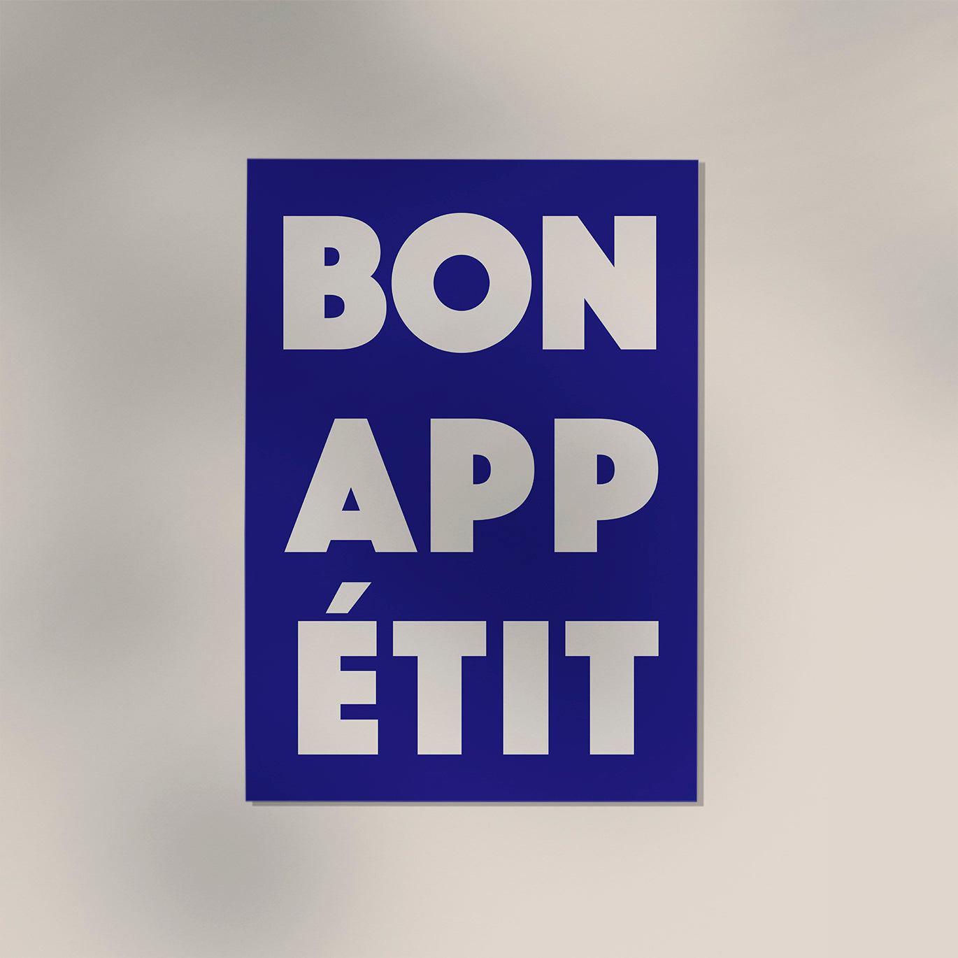 Bon Appétit Navy Blue Art Print