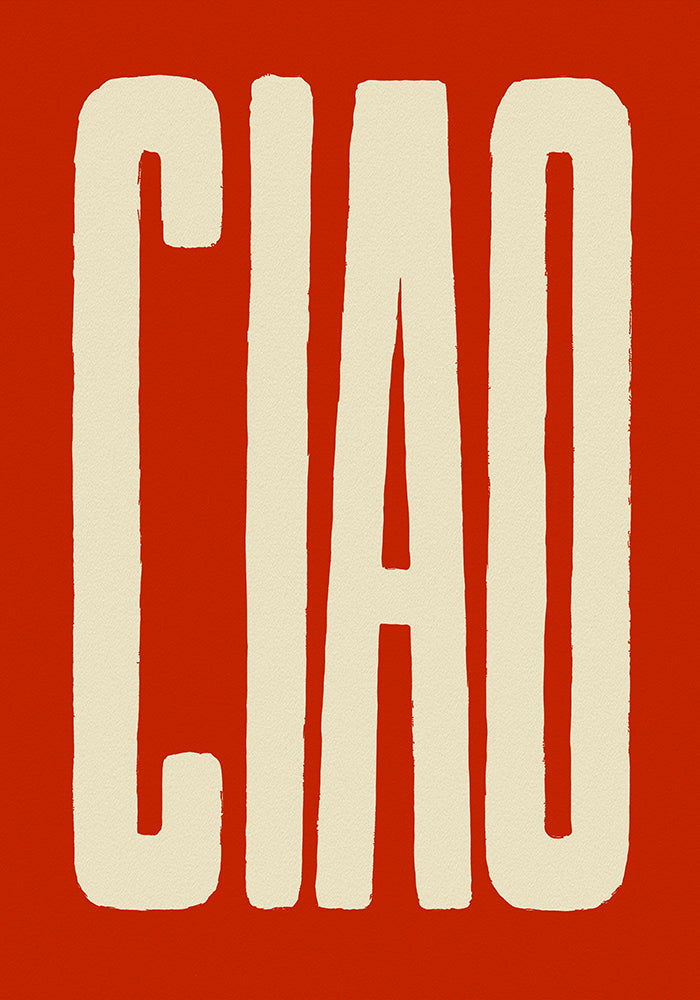 Ciao Red Art Print