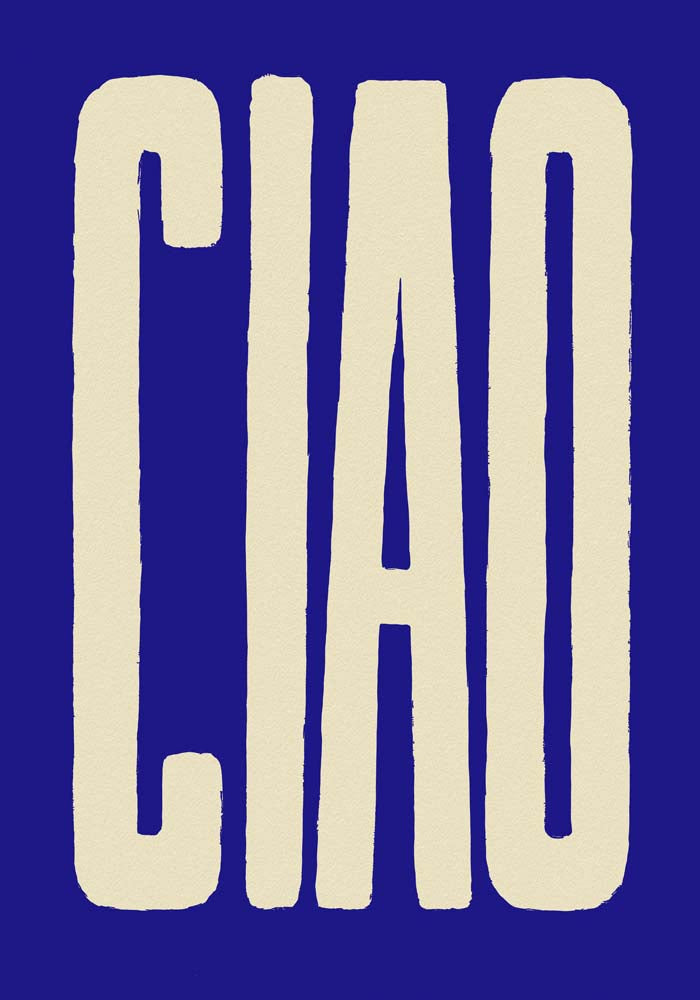 Ciao Blue Art Print