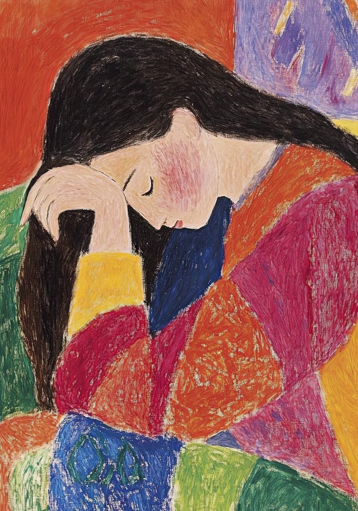 Colorful Girl Art Print