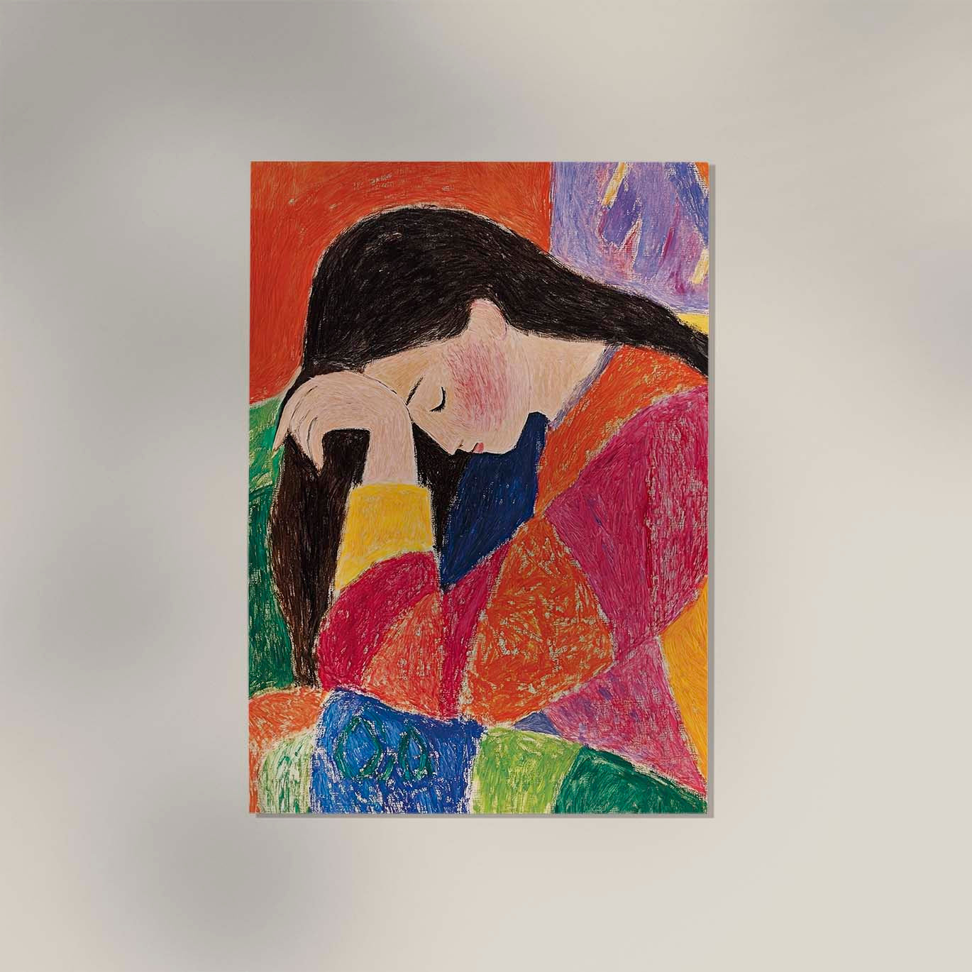 Colorful Girl Art Print