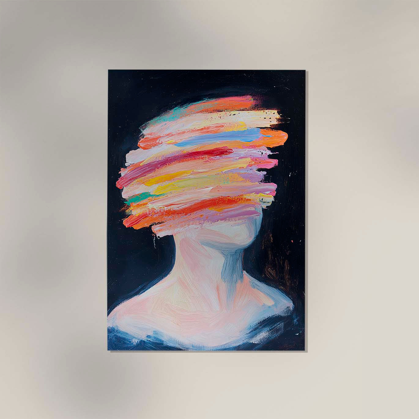 Brushtrokes Face Art Print