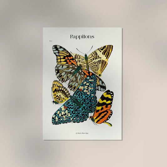 Pappilons plate 3 by Séguy Art Poster