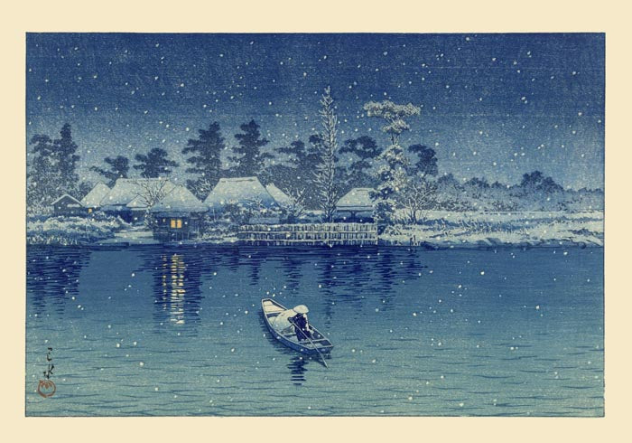 Japanese Fishermen by Hasui