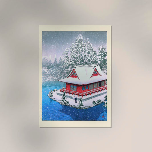 Snow at Inokashira by Hasui