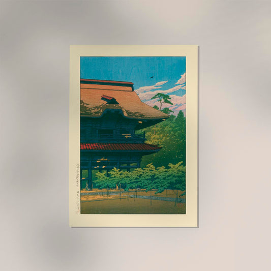 Kenchō Temple, Kamakura Art Print by Kawase Hasui