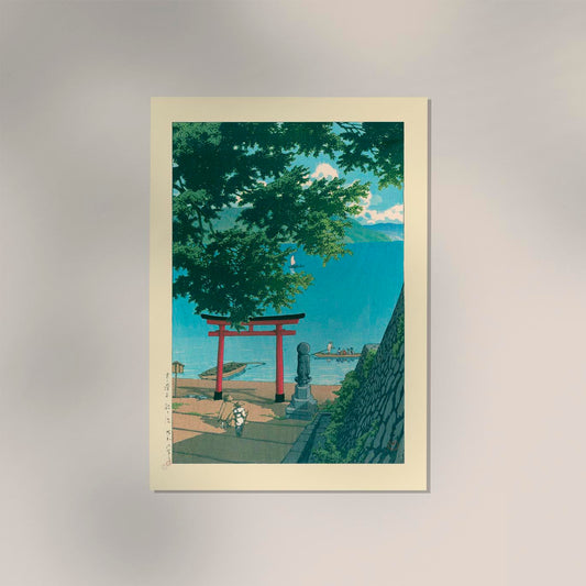 Nikkō Chūzenji Lake, Utagahama Art Print by Kawase Hasui