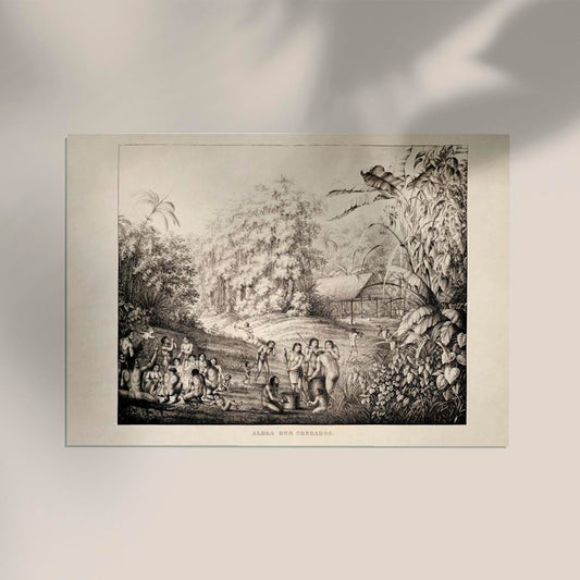 Coroados Indigenous Tribe Anthropology Vintage Poster